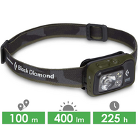 Налобний ліхтар на батарейках Black Diamond Spot 400 (Dark Olive) з червоним світлом, Колір корпусу: Dark Olive