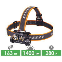 Налобний ліхтар з акумулятором Fenix HM65R: USB Type-C, Колір корпусу: Black