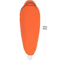 Вкладиш в спальник Sea to Summit Reactor Extreme (Spicy Orange/Beluga), Standard Mummy, Тип розміру: Standard Mummy, Колір: Spicy Orange/Beluga, зображення 2