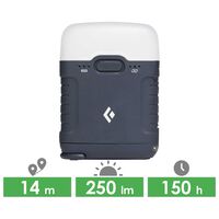 Кемпінговий ліхтар з функцією павербанк Black Diamond Volt (Graphite): Micro USB, Колір корпусу: Graphite