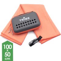 Швидкосохнучий рушник з мікрофібри з чохлом Tribe Pocket Towel - M (Brick Red), 100x50 см, Тип розміру: M, Колір: Brick Red