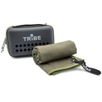 Швидкосохнучий рушник з мікрофібри з чохлом Tribe Pocket Towel - M (Army Green), 100x50 см, Тип розміру: M, Колір: Army Green, зображення 6