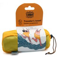 Компактний рушник з мікрофібри з чохлом Turbat Lagoon - L (Light Grey), 120x60 см, Тип розміру: L, Колір: Light Grey, зображення 2