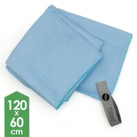 Компактний рушник з мікрофібри з чохлом Turbat Lagoon - L (Light Blue), 120x60 см, Тип розміру: L, Колір: Light Blue