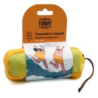 Компактний рушник з мікрофібри з чохлом Turbat Lagoon - L (Light Blue), 120x60 см, Тип розміру: L, Колір: Light Blue, зображення 2