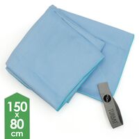 Компактний рушник з мікрофібри з чохлом Turbat Lagoon - XL (Light Blue), 150х80 см, Тип розміру: XL, Колір: Light Blue