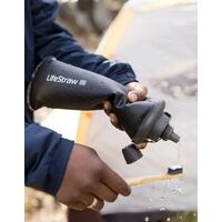 М'яка пляшка з фільтром для води LifeStraw Peak Squeeze (Dark Mountain Grey) на 1 л, Об'єм резервуару: 1000, Колір резервуару: Dark Mountain Grey, зображення 8