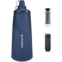 М'яка пляшка з фільтром для води LifeStraw Peak Squeeze (Dark Mountain Grey) на 1 л, Об'єм резервуару: 1000, Колір резервуару: Dark Mountain Grey, зображення 5