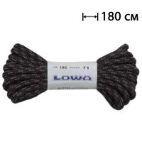 Шнурки круглі LOWA Trekking (Black-Grey Dotted), 180 см, Довжина: 180 см, Колір виробника: Black-Grey Dotted