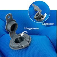 Надувний каремат Naturehike NH19Z032-P (Blue), Товщина: 6,5, Тип розміру: Single, Колір виробника: Blue, зображення 3