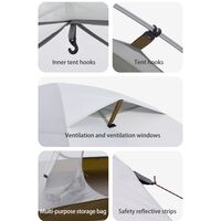 2-місний намет Naturehike CNK2300ZP024 Cloud River 2 (Brown): двошаровий, Кількість місць: 2, Колір: Brown, зображення 5