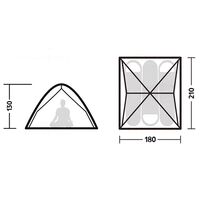 3-місний автоматичний намет Naturehike NH21ZP008 Pop Up 3: двошаровий, Кількість місць: 3, Колір: Green, зображення 2