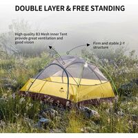 2-місний ультралегкий намет Naturehike NH17T012-T Star-River 2 - 210T: двошаровий, Кількість місць: 2, Колір: Green, зображення 8