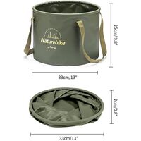 Складне відро Naturehike NH20SJ040 (Green), 20 л, Об'єм: 20, Колір виробника: Green, зображення 2