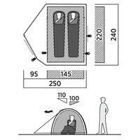 2-місний намет Easy Camp Rondane 2: двошаровий, Кількість місць: 2, Колір: Dark Green, зображення 2