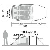 3-місний ультралегкий намет Robens Sage 3 Pro: двошаровий, з тамбуром, зображення 2