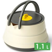 Складний туристичний чайник для пальника Sea to Summit Frontier на 1,1 л, харчовий силікон, Об'єм: 1,1, Колір виробника: Bone White