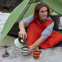 Складний туристичний чайник для пальника Sea to Summit Frontier на 1,1 л, харчовий силікон, Об'єм: 1,1, Колір виробника: Bone White, зображення 11