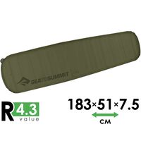 Самонадувний каремат Sea to Summit Camp Plus 2025 - Regular, Товщина: 7,5, Тип розміру: Regular, Колір виробника: Moss