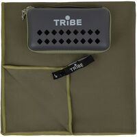 Швидкосохнучий рушник з мікрофібри з чохлом Tribe Pocket Towel - M (Army Green), 100x50 см, Тип розміру: M, Колір: Army Green, зображення 7