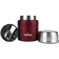 Термос для їжі з ложкою Tribe Food Jar (Red) на 350 мл, Об'єм: 350, Колір: Red, зображення 3