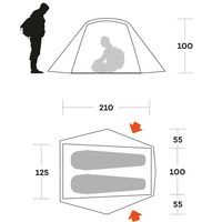 2-місний ультралегкий намет Ferrino Blow 2: двошаровий, Кількість місць: 2, Колір: Blue, зображення 2