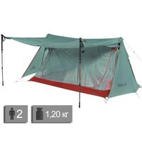 2-місний ультралегкий намет Ferrino Den 2: без каркасу, двошаровий, Кількість місць: 2, Колір: Blue