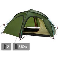 2-місний намет Wechsel Forum 4 2: двошаровий, вітростійкий, Кількість місць: 2, Колір: Green