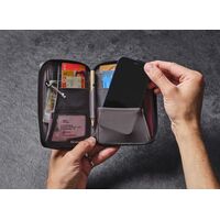 Туристичний гаманець з захистом для карток Lifeventure Recycled RFID Mini Travel Wallet (Raspberry), Колір виробника: Raspberry, зображення 9