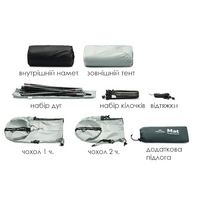 2-місний ультралегкий намет Naturehike CNK2450WS022 Star River UL (Brown): двошаровий, Кількість місць: 2, Колір: Brown, зображення 7