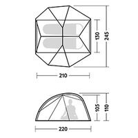 2-місний ультралегкий намет Naturehike CNK2450WS022 Star River UL (Brown): двошаровий, Кількість місць: 2, Колір: Brown, зображення 2