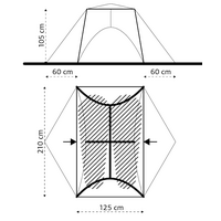 2-місний намет Turbat Shanta 2 (Sand): двошаровий, Кількість місць: 2, Колір: Sand, зображення 2