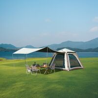 Надувний кемпінговий шатер з тентом Naturehike CNK2550WS017 Ango Air (Brown), Колір: Brown, зображення 3