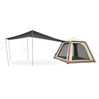 Надувний кемпінговий шатер з тентом Naturehike CNK2550WS017 Ango Air (Brown), Колір: Brown