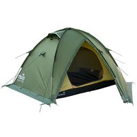 4-місний намет Tramp Rock 4 V2 (Green): двошаровий, вітростійкий, Кількість місць: 4, Колір: Green/Red, зображення 3