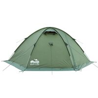 4-місний намет Tramp Rock 4 V2 (Green): двошаровий, вітростійкий, Кількість місць: 4, Колір: Green/Red, зображення 5