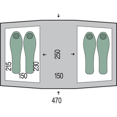 Палатка Pinguin Base Camp (Green), 4-местная, Количество мест: 4, Цвет: Green, изображение 2