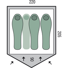 Палатка Pinguin Serac (Green), 3-4-местная, изображение 2