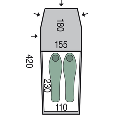Палатка Pinguin Storm 2 (Green), 2-местная, Количество мест: 2, Материал каркаса: стеклопластик, Цвет: Green, изображение 2