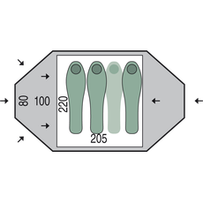 Палатка Pinguin Taifun 3 (Green), 3-4-местная, Количество мест: 3, Цвет: Green, изображение 2