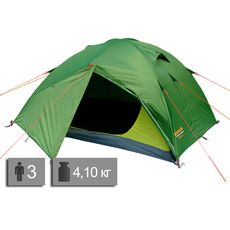 Палатка Pinguin Gemini 210 (Green), 3-4-местная, Количество мест: 3, Цвет: Green