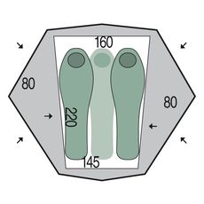 Палатка Pinguin Aero 3 DAC (Green), 2-3-местная, Количество мест: 3, Цвет: Green, изображение 2