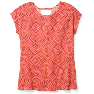 Футболка жіноча SmartWool Merino 150 Pattern - 16034 (494/Bright Coral), Колір виробника: 494/Bright Coral, Розмір: XS