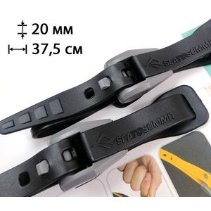 Стяжки Sea to Summit Stretch-Loc 15 (Black) 20 мм, 37,5 см, Ширина: 20, Довжина: 37,5, Колір: Black