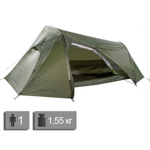 1-місний ультралегкий намет Ferrino Lightent 1 Pro (Olive Green): двошаровий, Кількість місць: 1, Колір: Olive Green