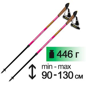 Палиці для скандинавської ходьби Vipole Vario Novice (Pink), 90-130 см, Колір виробника: Pink