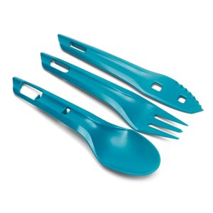Туристичний набір столових приборів Wildo OCYs (Azure) (виделка, ложка, ніж), харчовий пластик, Колір виробника: Azure