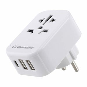 Перехідник для розеток Lifeventure European Travel Adaptor USB