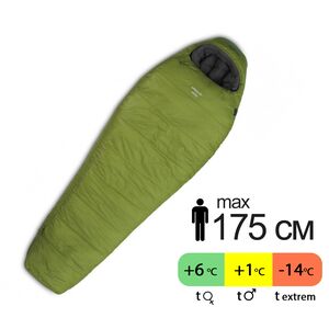 Демісезонний туристичний спальник Pinguin Micra CCS 175 (Green) до 1&deg;C: з капюшоном, Максимальний зріст користувача: 175, Колір: Green, Сторона застібки: права