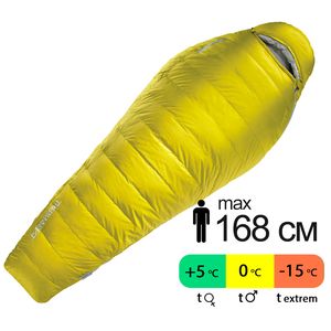 Демісезонний пуховий спальник Therm-a-Rest Parsec 0C - Small до 0&deg;C: з капюшоном, Максимальний зріст користувача: 168, Колір: Larch, Сторона застібки: ліва